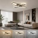 OYLCDI LED Deckenleuchte 72W Dimmbar Schwarz mit Fernbedienung Bild 2