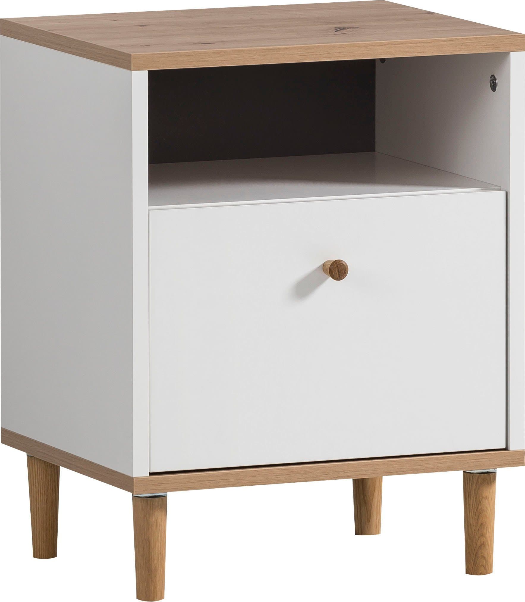 Schildmeyer Nachttisch Hilda 400 1SK Modern Mattweiß - Bild 2