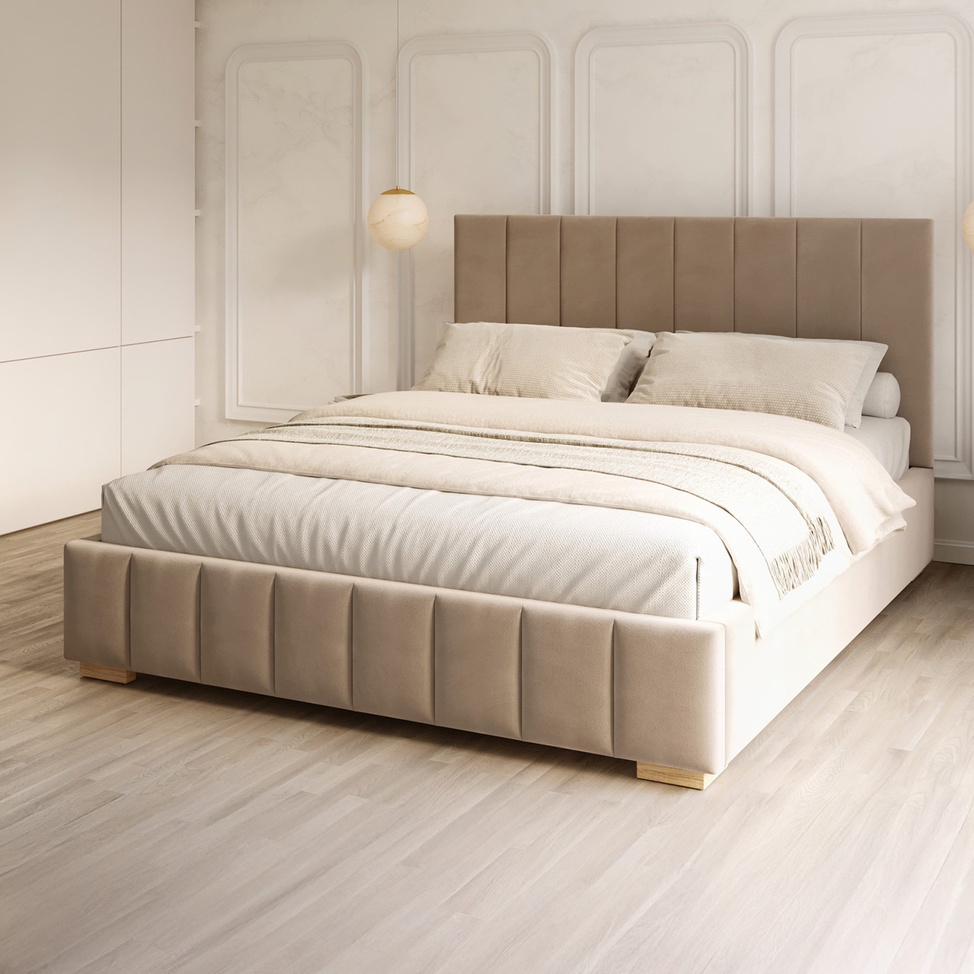 FDM Polsterbett DENTON Modern mit Bettkasten Paris-Velours - Bild 2