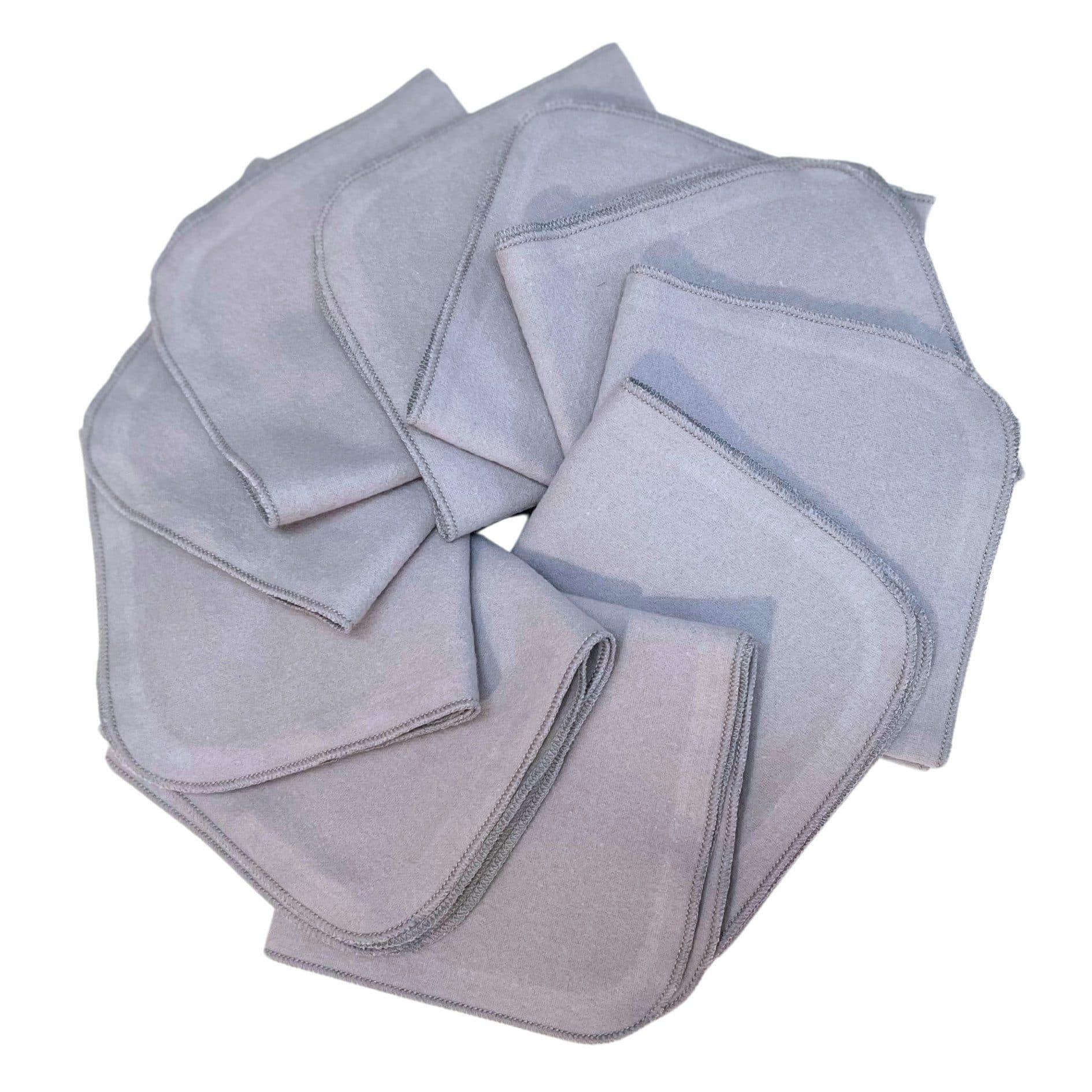 Babymajawelt Waschlappen Ultraweich 25x25cm Baumwolle Grau 10-St - Bild 2