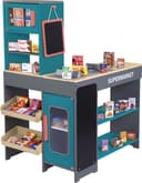 TANNER Moderner Supermarkt Kaufladen Holz Grau Türkis Bild 2
