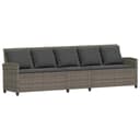 vidaXL Gartenlounge-Set 5-Sitzer Grau Poly Rattan mit Kissen Bild 2