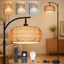 Sunicol LED Stehlampe Doppelter Lampenschirm Schwarz Dimmbar App-Steuerung Bild 2