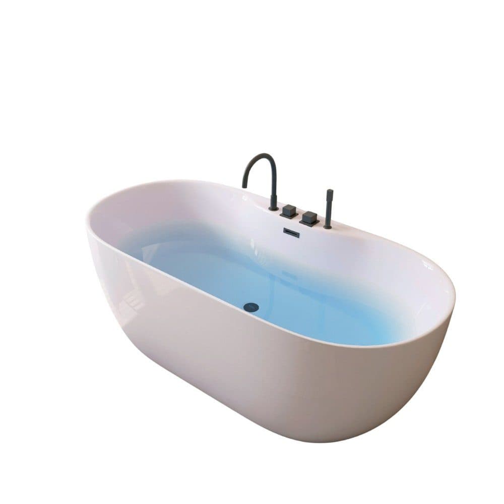 HOME DELUXE Badewanne LENI mit schwarzer Armatur, 170 x 80 x 58 cm - Bild 2