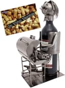BRUBAKER Weinflaschenhalter Barbecue Metall Skulptur Grillmeister Bild 2