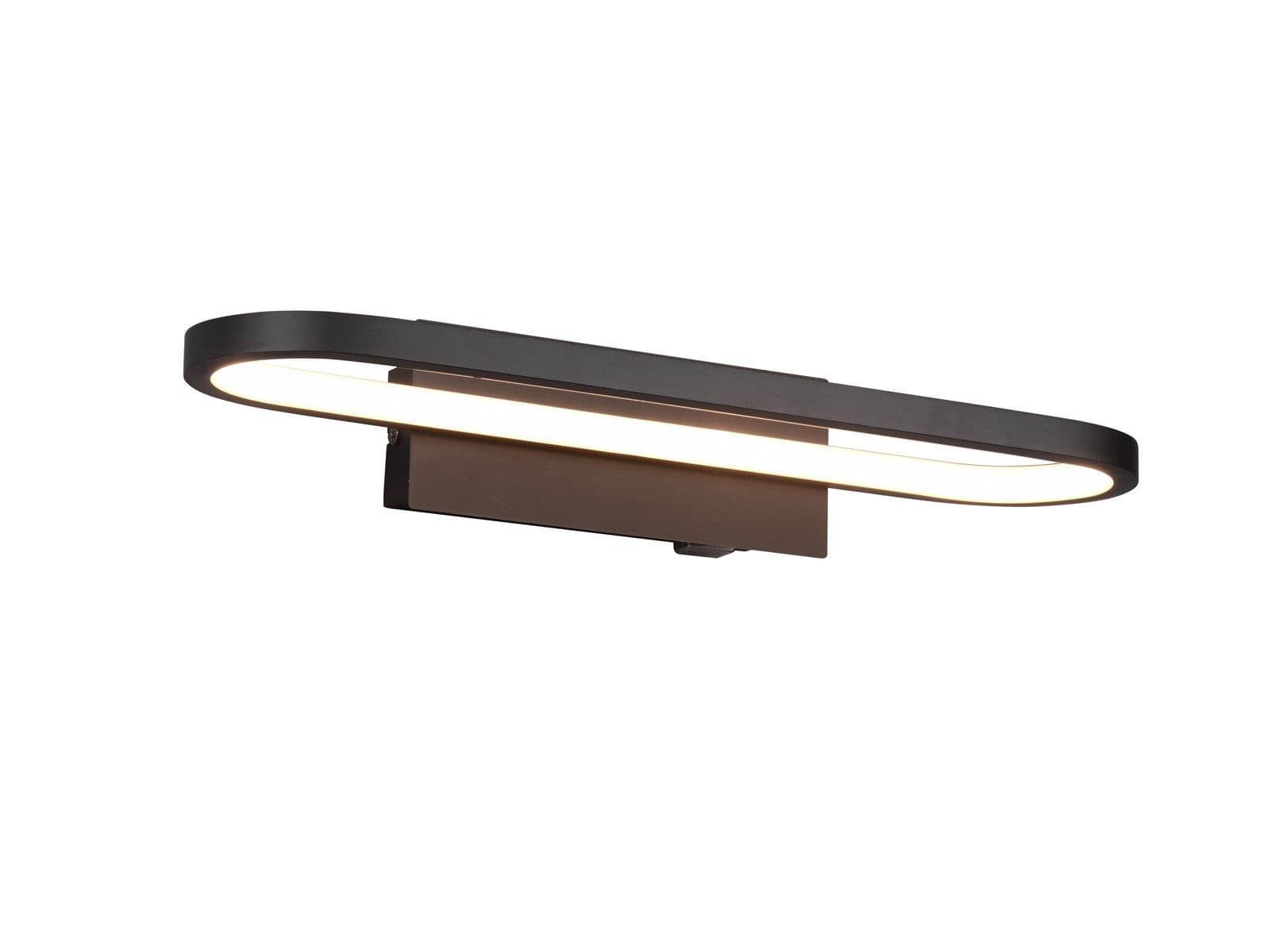 TRIO Leuchten LED Wandleuchte Oval Schwarz Matt mit Schalter - Bild 2