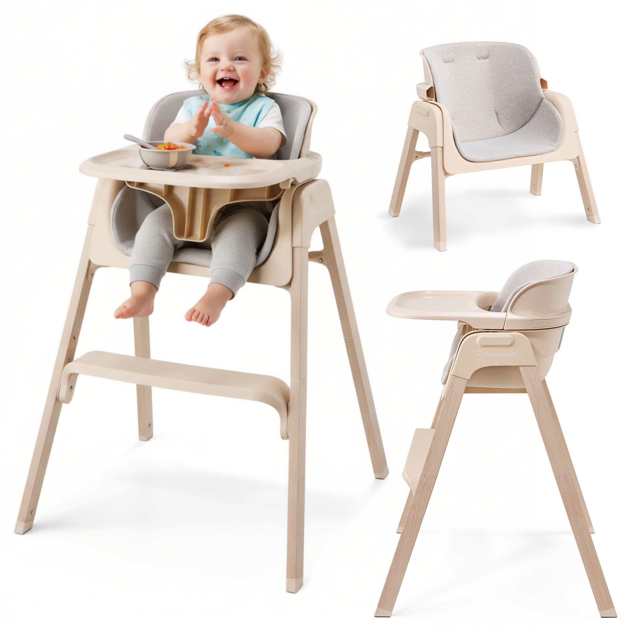 Moby-System Lumo 3in1 Hochstuhl klappbar Beige - Bild 2