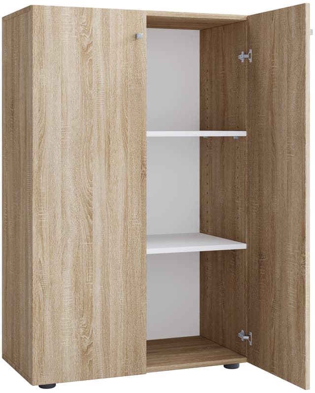 Büroschrank mit Flügeltüren und Knopfgriffen | 3-Fach