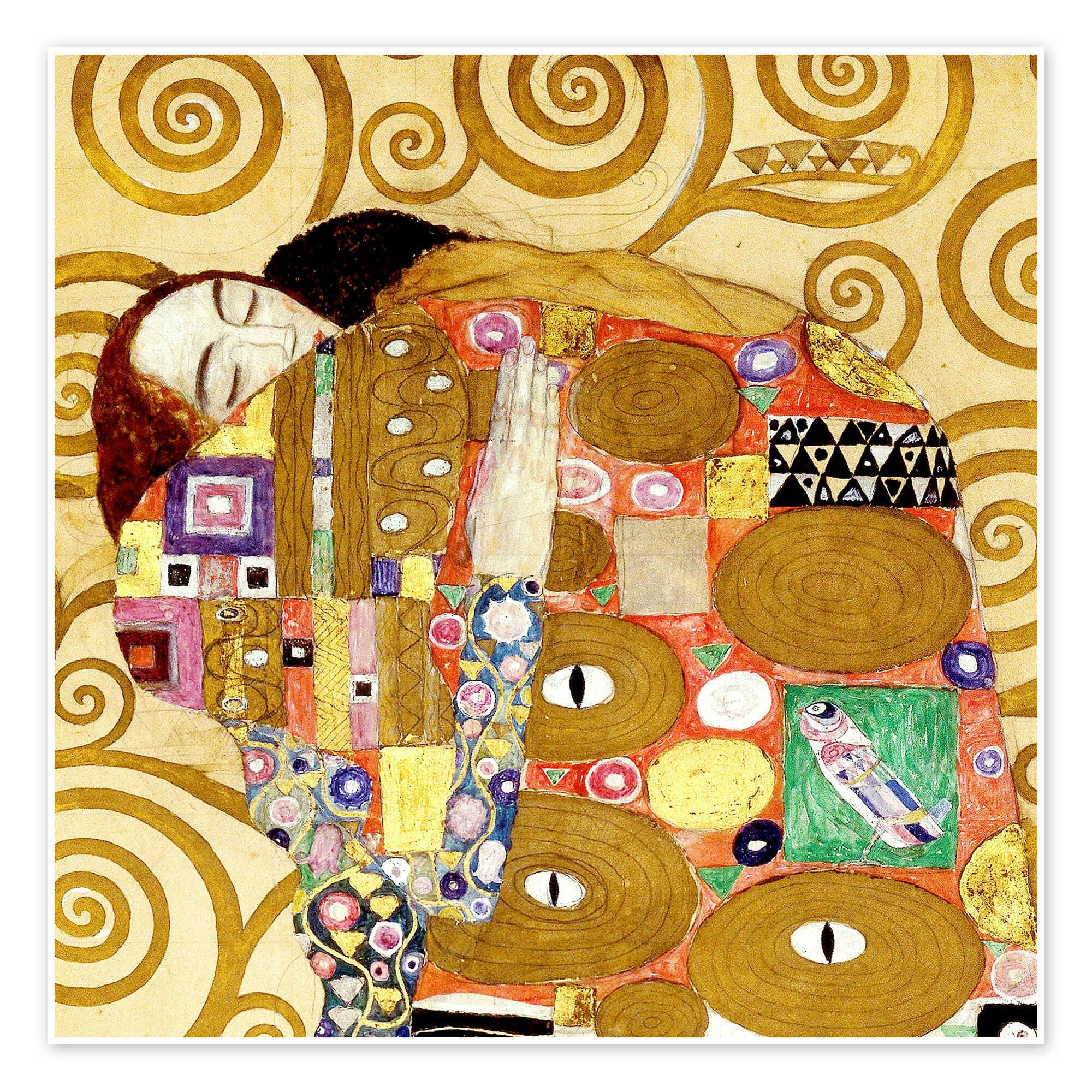 Posterlounge Wandbild Die Erfüllung Gustav Klimt Poster - Bild 2