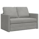 vidaXL Bodensofa mit Schlaffunktion Hellgrau Samt Bild 2