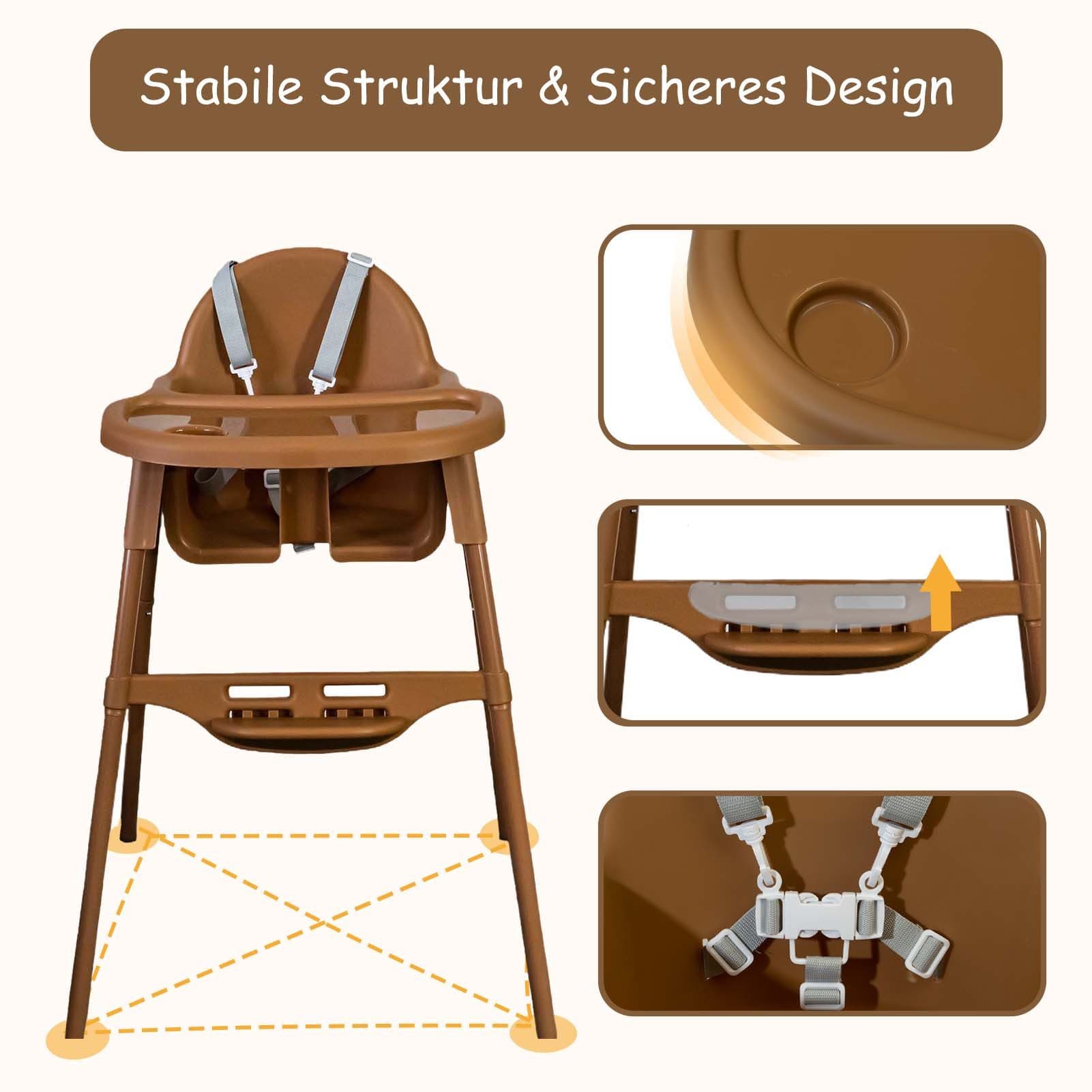 Yalion Kinderstuhl mit Tablett Höhenverstellbarer Baby Chair 6-36M - Bild 2