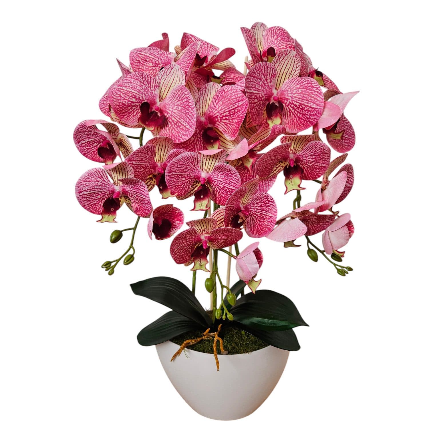 Damich Künstliche Orchidee 3-stielig 60 cm