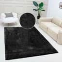 Bruno Banani Teppich Dana Schwarz Uni 240x320cm Shaggy Bild 2
