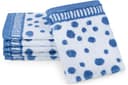 ROSS Waschhandschuh Punkte allover Blau 6-Stück Baumwolle Bild 2