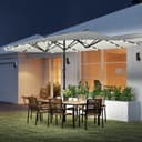 Outsunny Sonnenschirm Metall, Polyester mit LED-Beleuchtung Bild 2