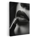 OneMillionCanvasses® Leinwandbild Frau - Lippenstift - Schwarz und Weiß - Make-up, Fotodruck Bild 2