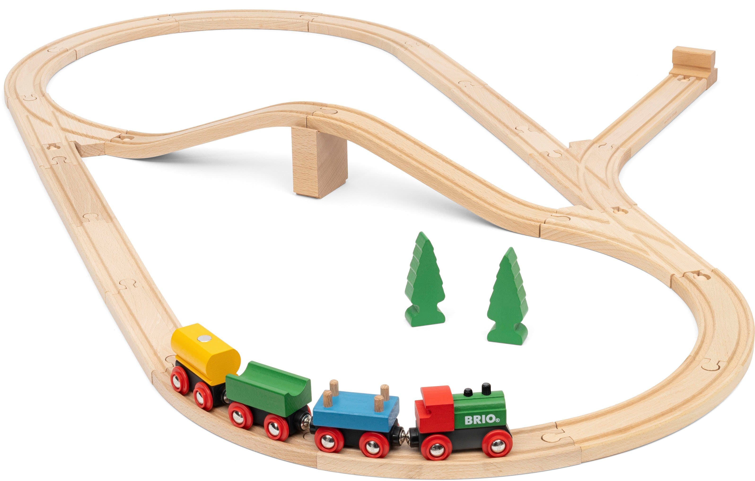 BRIO® Spielzeug-Eisenbahn 65 Jahre Holzeisenbahn Jubiläums-Zugset Bunt - Bild 2