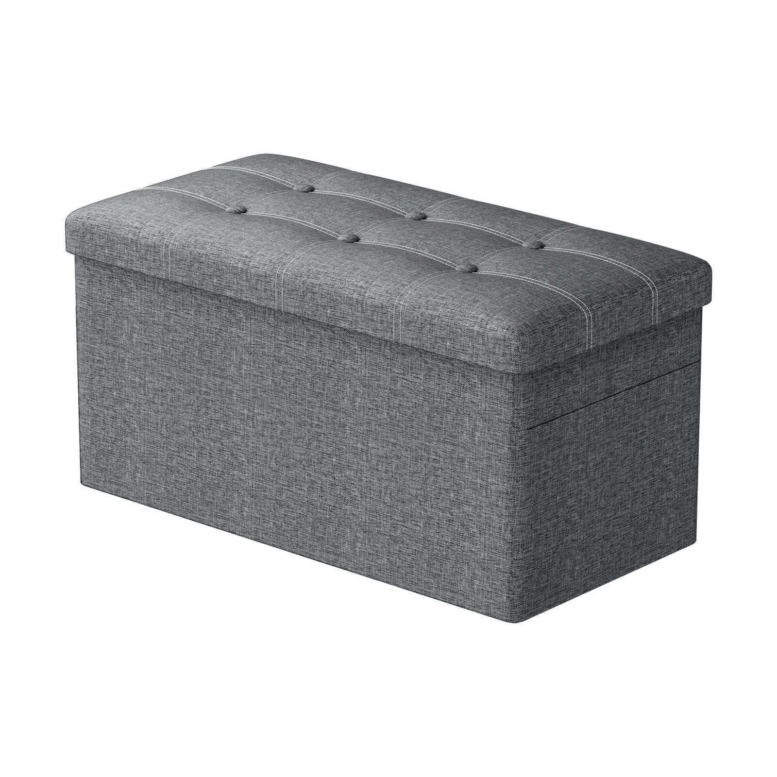 Moderne Sitzbank aus Leinen und Schaumstoff