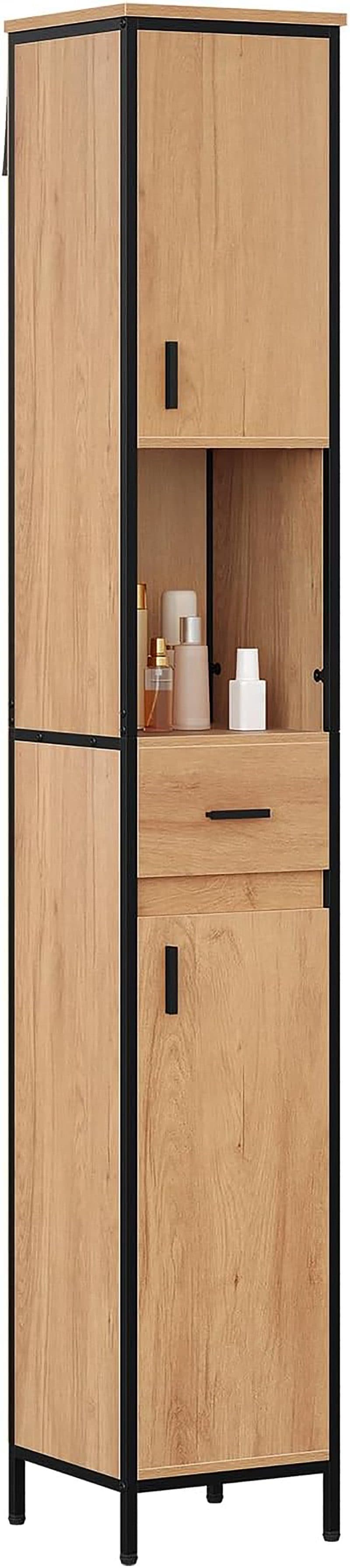 EUGAD Hochschrank mit 5 Fächern und Schublade Skandinavisch - Bild 2