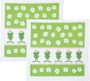 Kracht Geschirrtuch Frottier 2er-Pack Baumwolle Grün Frosch-Motiv Bild 2
