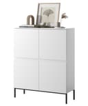 Selsey Highboard BEMMI Weiß Modern mit Metallbeinen Bild 2