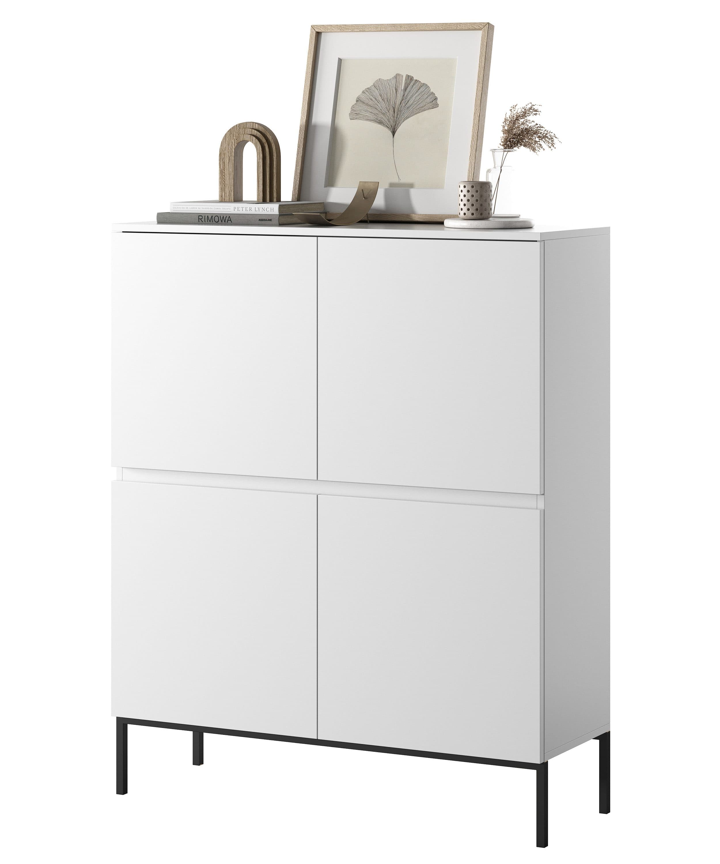 Selsey Highboard BEMMI Weiß Modern mit Metallbeinen - Bild 2