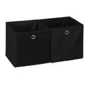 relaxdays Aufbewahrungsbox Stoff 2er Set Schwarz Bild 2