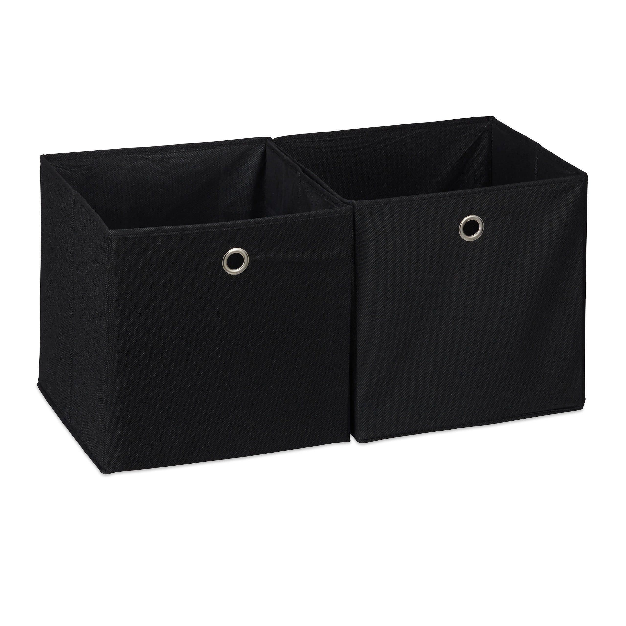 relaxdays Aufbewahrungsbox Stoff 2er Set Schwarz - Bild 2