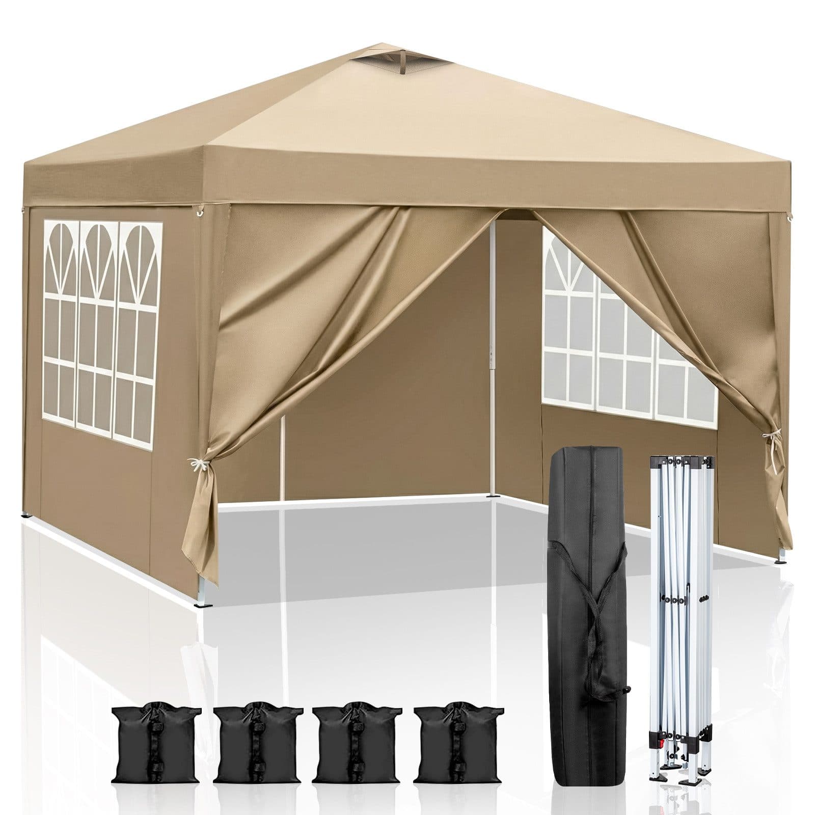 LALAHO Faltpavillon 3x3m Gartenpavillon mit 4 Seitenteilen - Bild 2