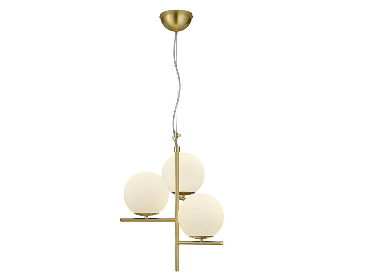 TRIO Leuchten LED Pendelleuchte Gold 3x Glas Kugel Dimmbar - Bild 2