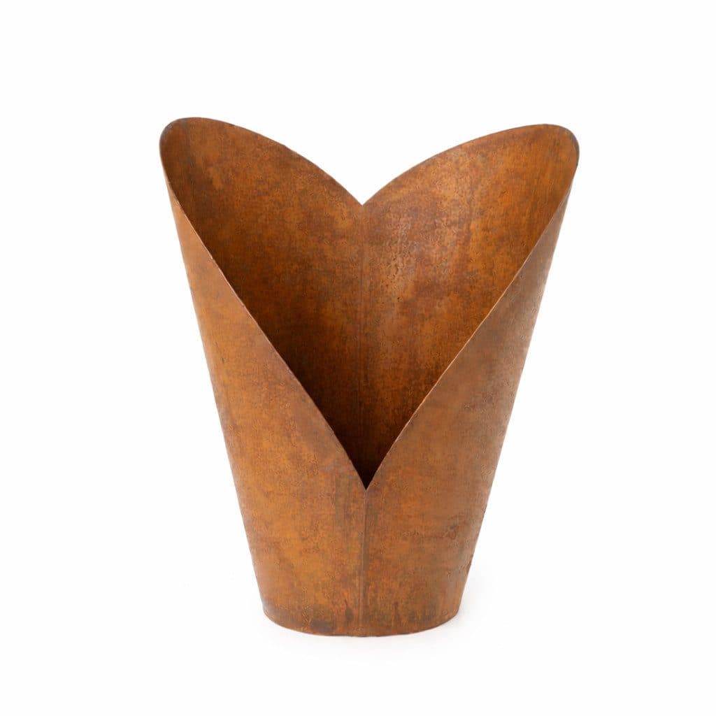 finehomegarden Blumentopf Herzförmig Rostfarben Metall - Bild 2