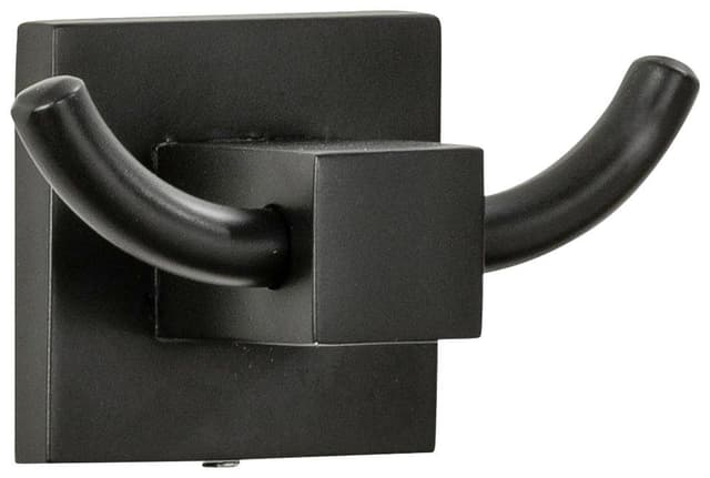 Fackelmann New York Doppelhaken Handtuchhaken Schwarz Matt Industriedesign