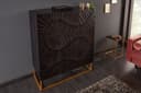riess-ambiente Highboard SCORPION Schwarz Gold 3D Schnitzerei Massivholz Bild 2