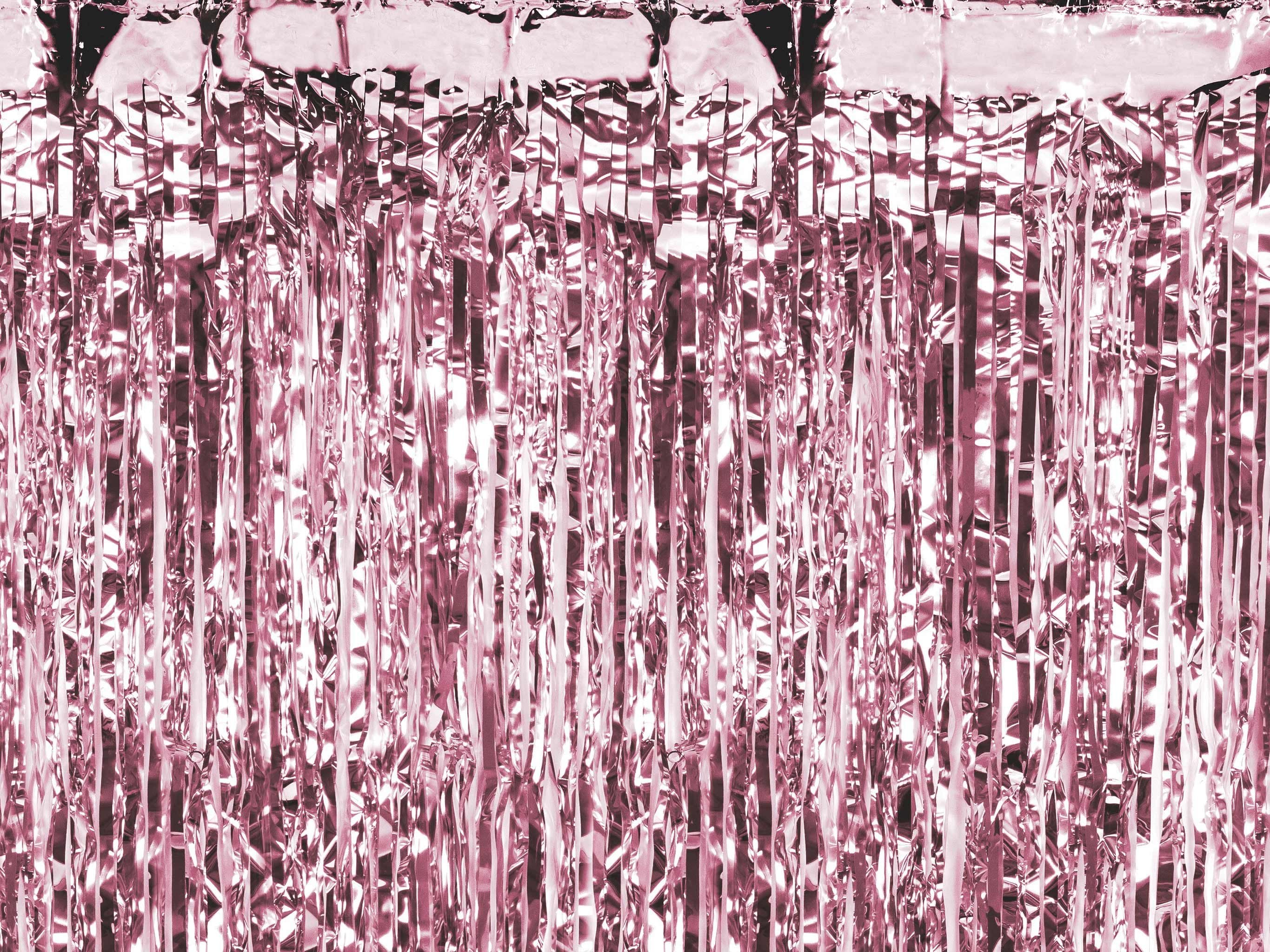 Partydeco Lametta Vorhang 100x200cm Rosegold - Bild 2