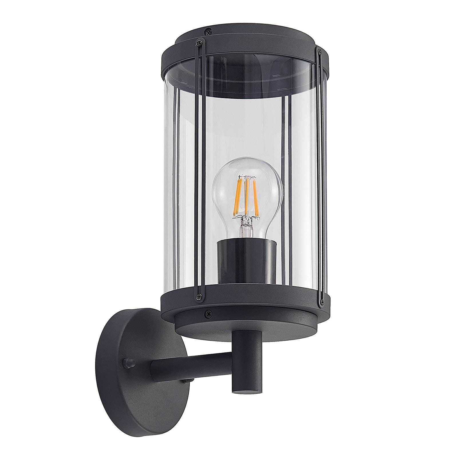 Lindby Außen-Wandleuchte Ojali Metall Schwarz IP44 1x15W - Bild 2