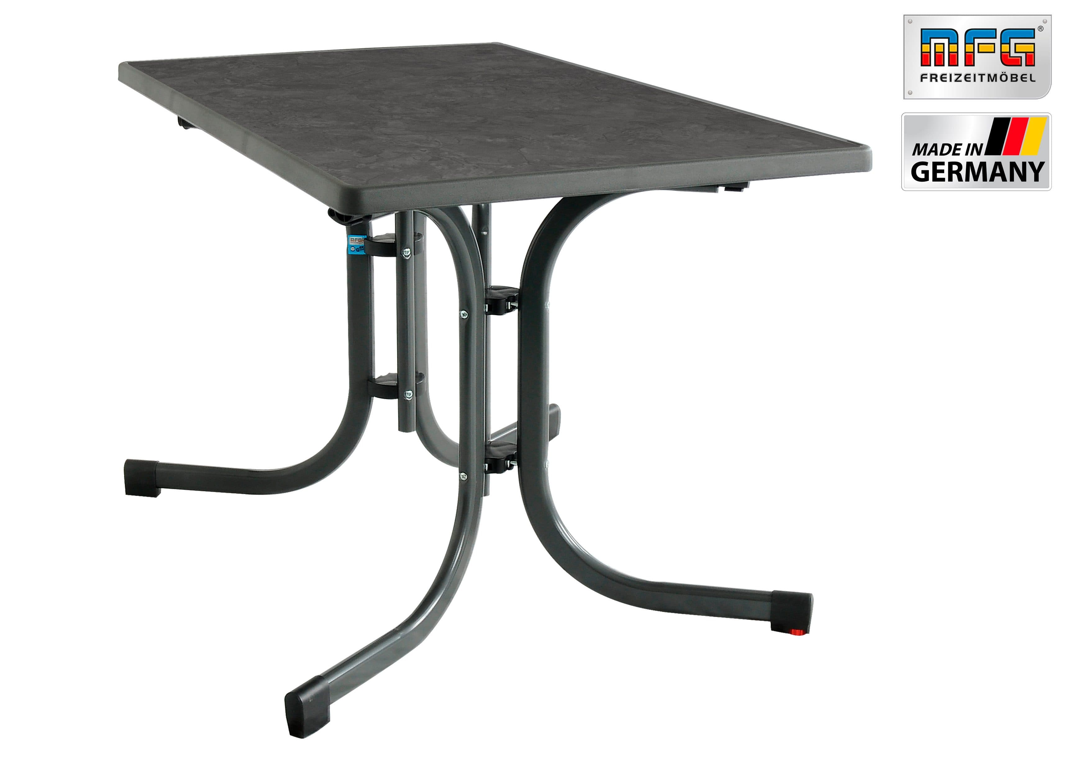 MFG Boulevardklapptisch 110x70 cm Anthrazit Schiefer Wetterfest - Bild 2