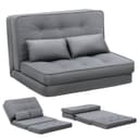 COMHOMA Kindersofa Schlafsofa Bodensofa Grau 3-in-1 mit Schlaffunktion Bild 2