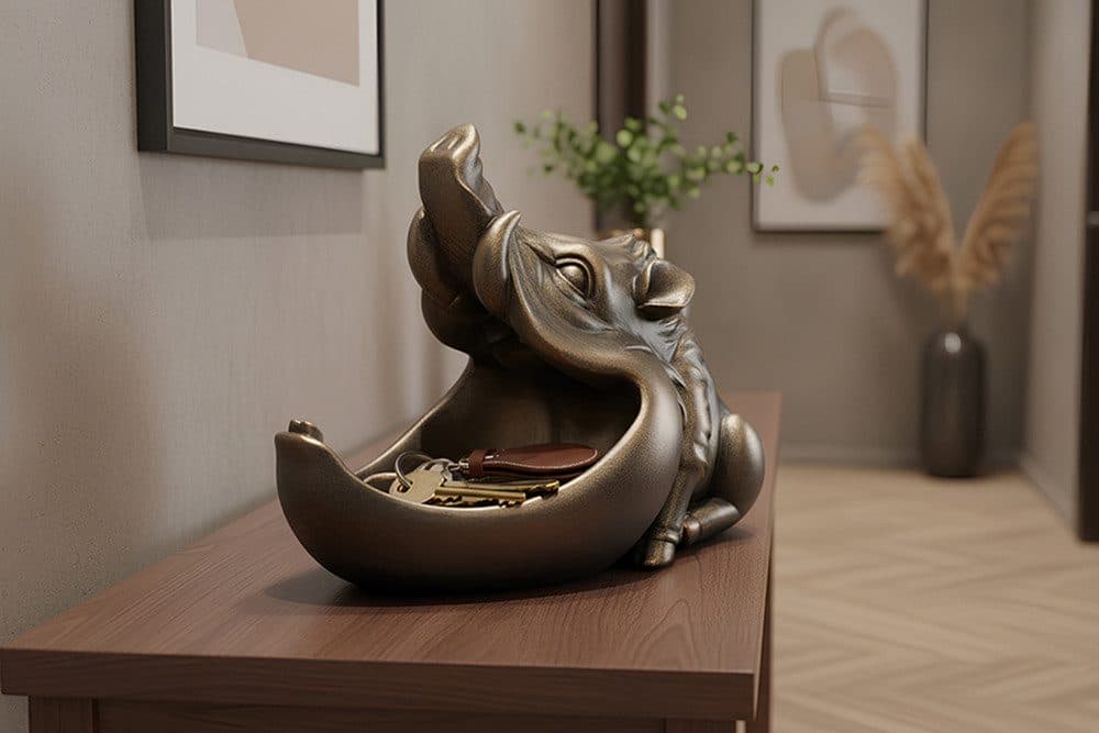 riess-ambiente Dekofigur Warthog 35cm Bronze Skulptur Warzenschwein-Design Handmade - Bild 2