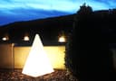 TRANGO LED Gartenleuchte Pyramide 60cm Weiß Bild 2