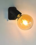TRANGO LED Steckdosenleuchte Schwarz matt E27 mit Schalter Bild 2