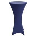 Beautissu Stehtischhusse Stretch Blau Ø70-75cm Rutschfest Bild 2