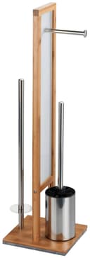 WENKO WC-Garnitur Rivalta Bambus Glas 3-in-1 mit WC-Bürste Bild 2