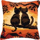 Vervaco Kreuzstichkissen Motiv Katzen 40x40 cm Set Bild 2