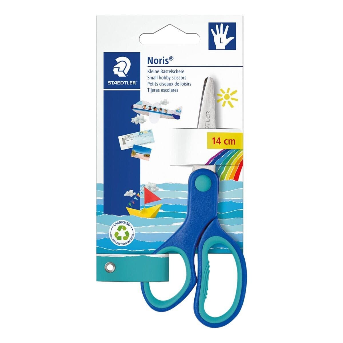 STAEDTLER Bastelschere Noris 965 Blau/Türkis für Linkshänder