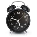 BEARWARE Retro Wecker Analog Weiß LED Beleuchtung Glockenalarm Bild 2