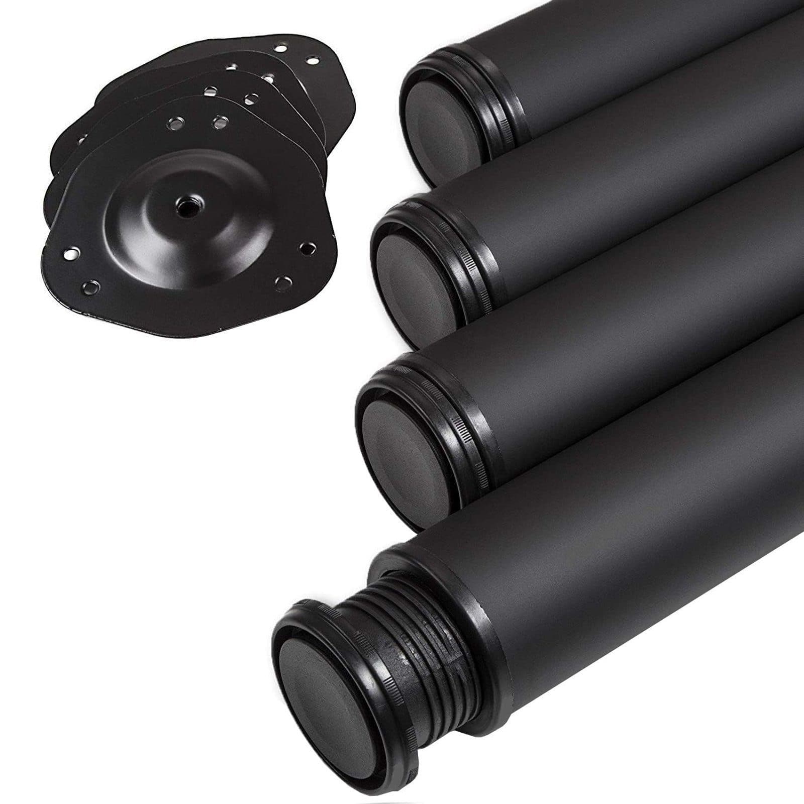 SO-TECH Tischbein Ø 60mm Stahl Schwarz Höhenverstellbar 75kg Tragkraft - Bild 2