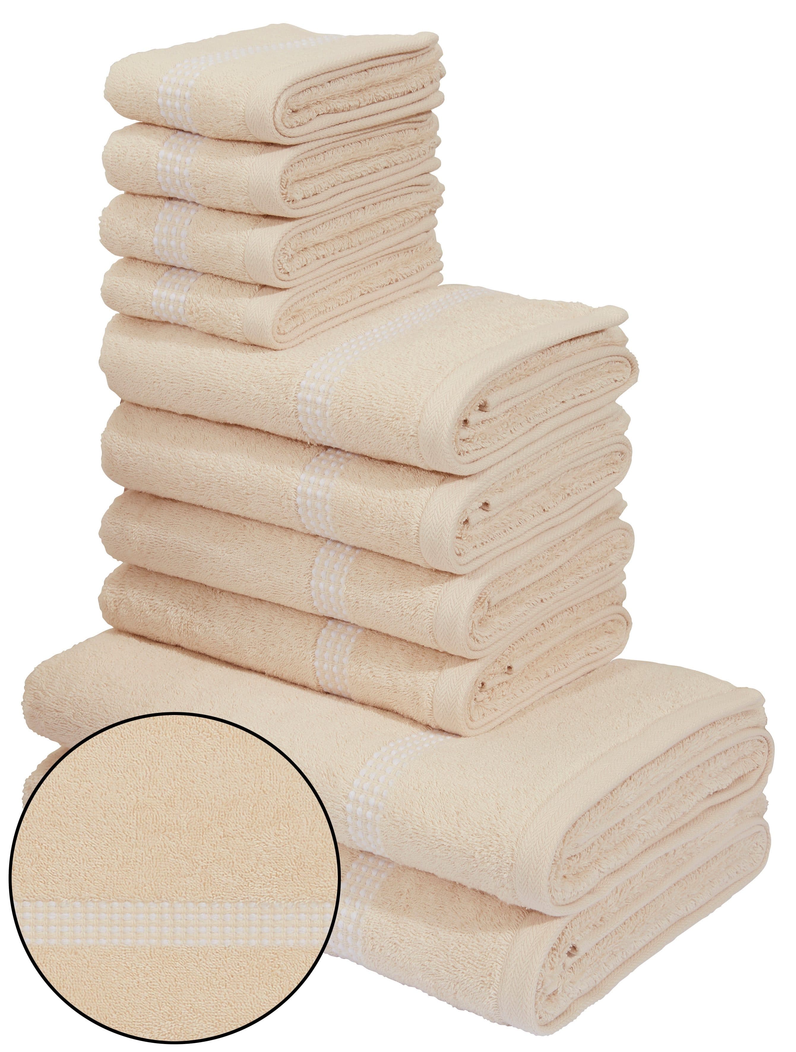 OTTO HOME Handtuch Set Kapra 10-tlg. Beige Frottier 100% Baumwolle - Bild 2