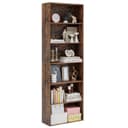 COSTWAY Bücherregal 6-stöckig offen Braun mit Kippschutz Bild 2