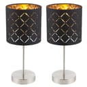 GLOBO LIGHTING LED Tischleuchte 2er Set Schwarz Gold Bild 2