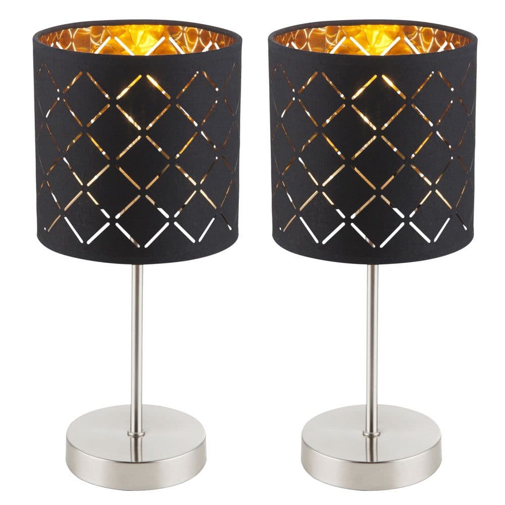 GLOBO LIGHTING LED Tischleuchte 2er Set Schwarz Gold - Bild 2